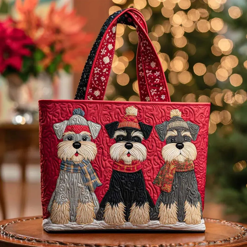 Handgefertigte Tasche - Trio von Schnauzern
