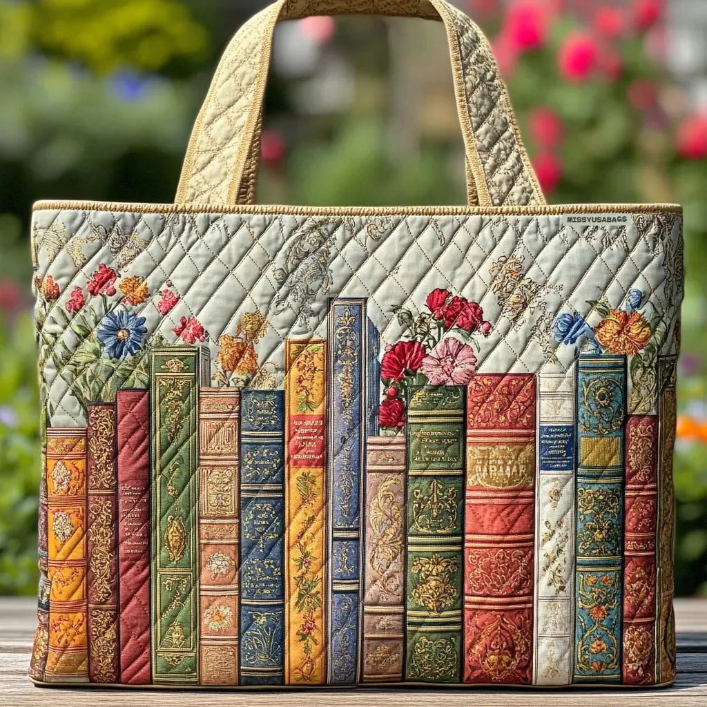 Vintage-Handtasche „Bücherregal" — Literarisch