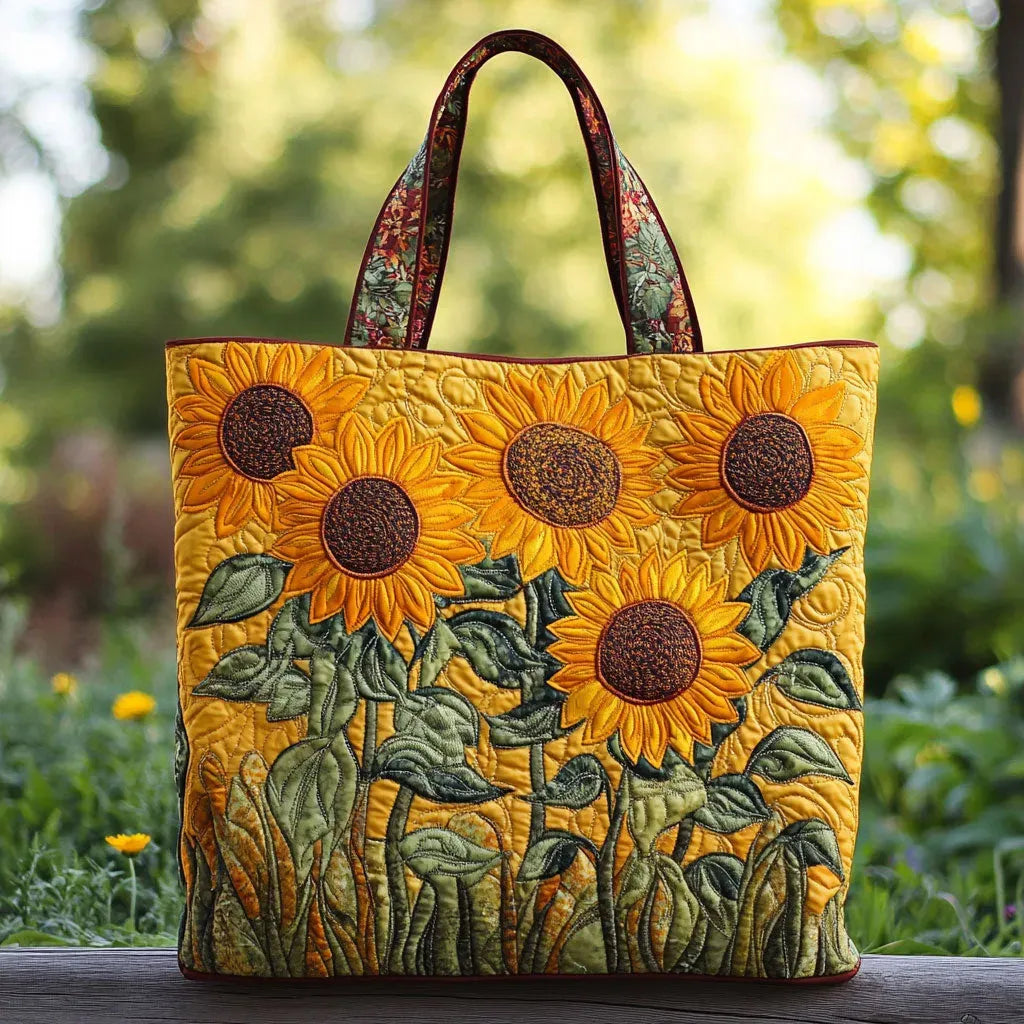 Klassische Stepptasche - Sonnenblumen