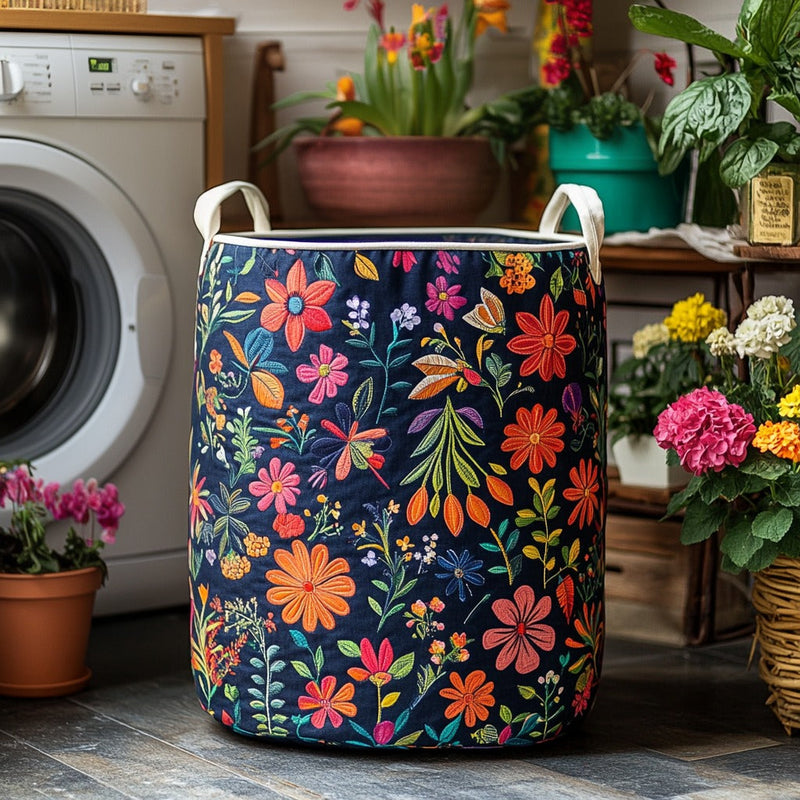 Boho Patchwork Wäschekorb