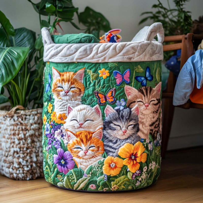 Katze Nickerchen Ecke Wäschekorb