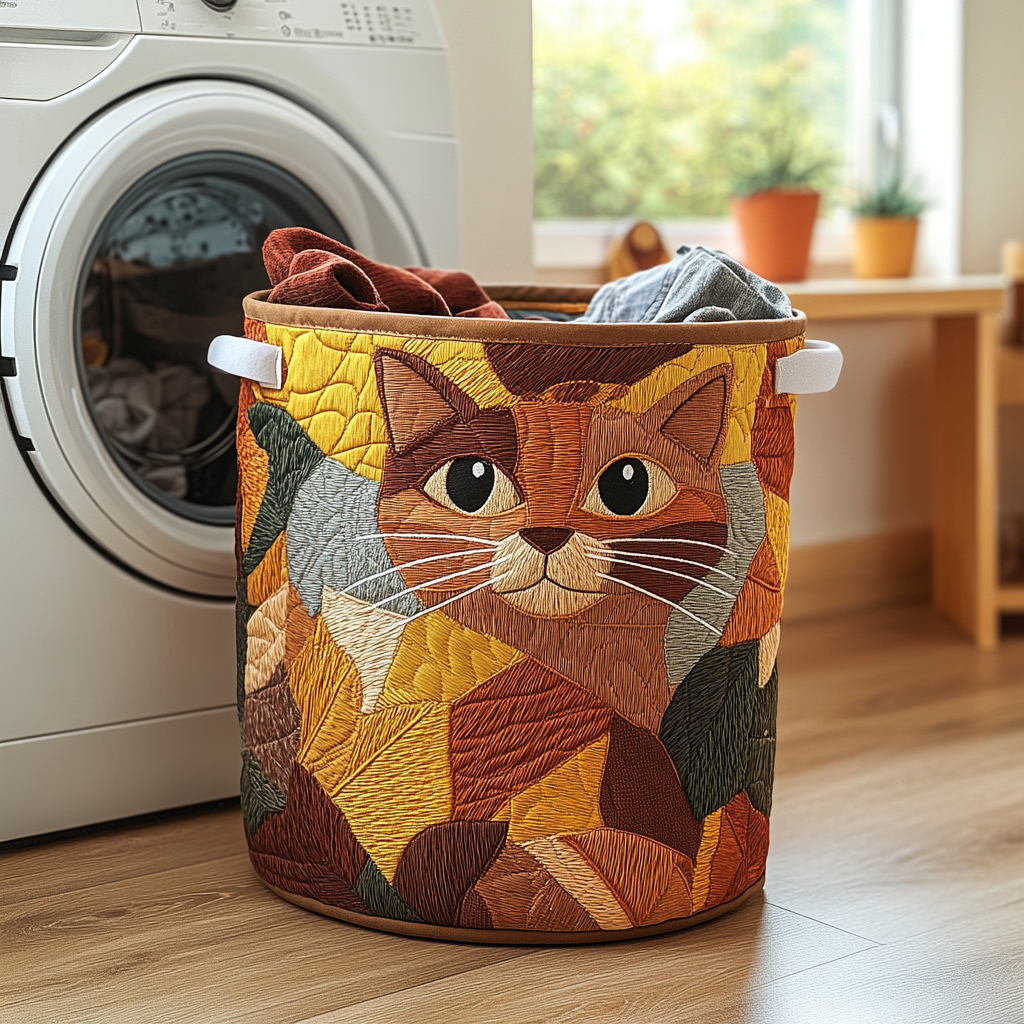 Gemütliche Katzen Wäschekorb