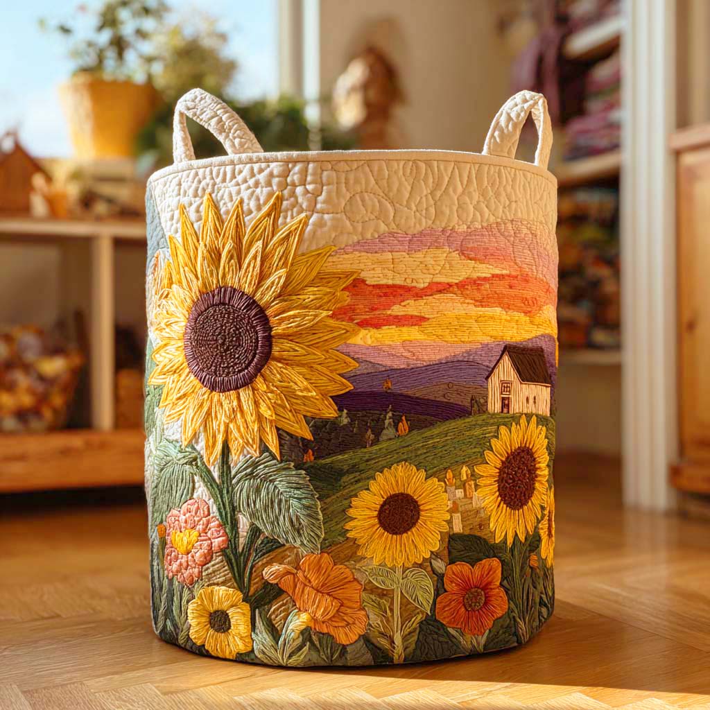 Sonnenblumen Wäschekorb NCU0QN042