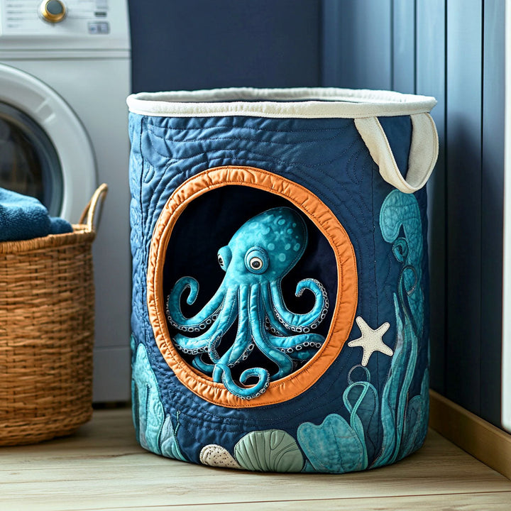 Versteckter Oktopus Wäschekorb