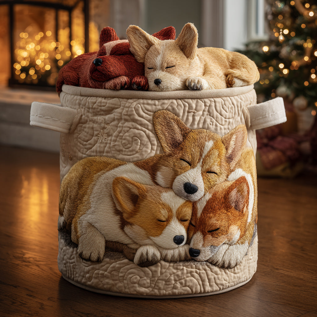 Urlaubs-Corgi-Träume Wäschekorb