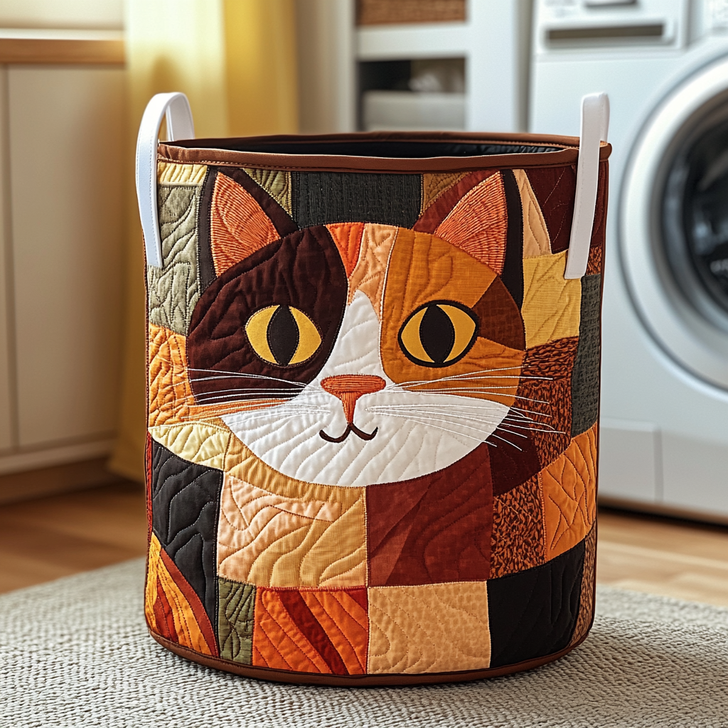Fleckiger Katzen Wäschekorb