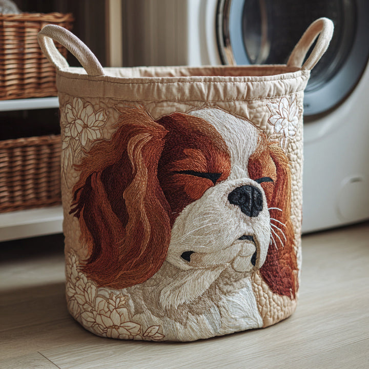 Schläfriger King Charles Wäschekorb