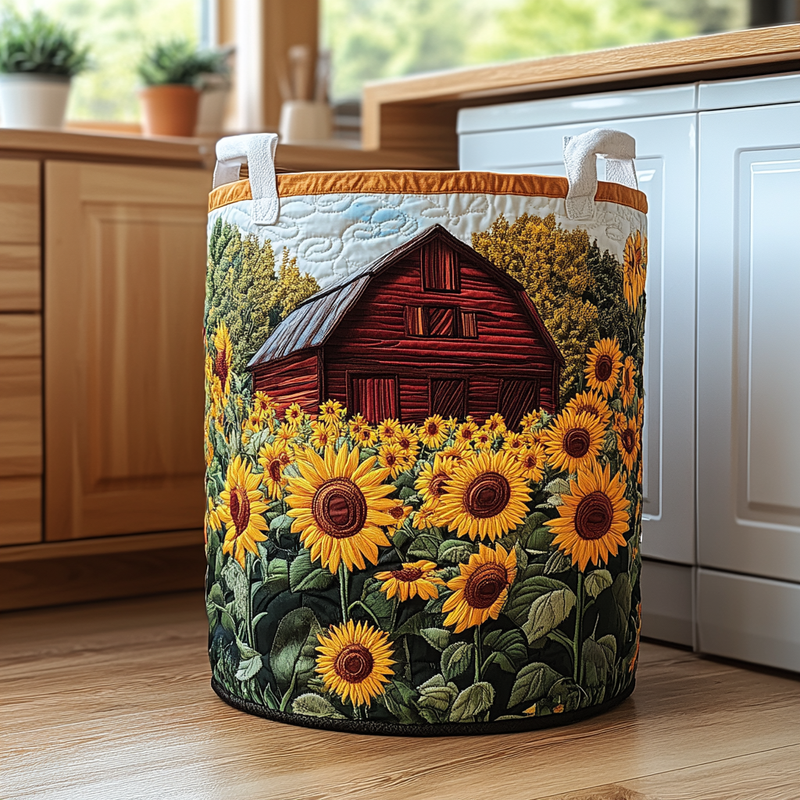 Sonnenblumen Scheunen Wäschekorb