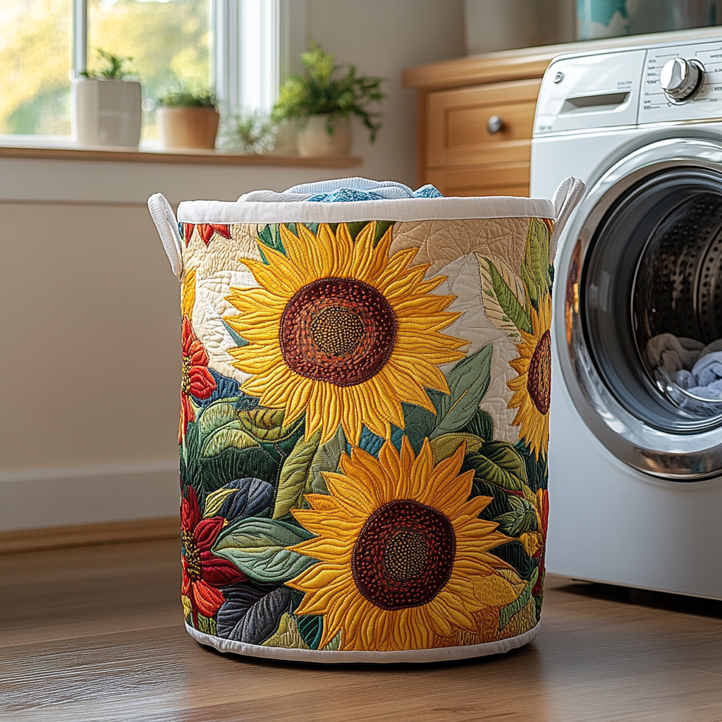 Sonnenblumen Charm Wäschekorb