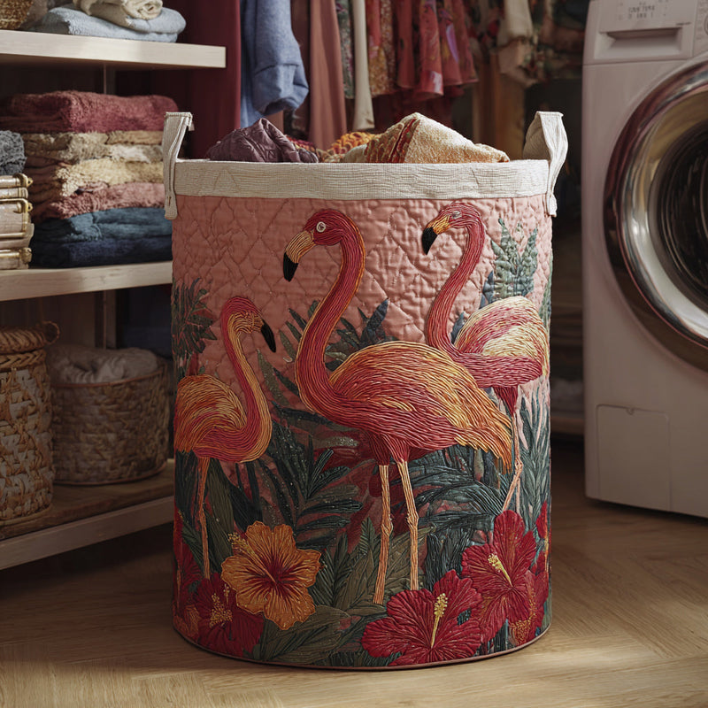 Sonnenschein Flamingos Wäschekorb