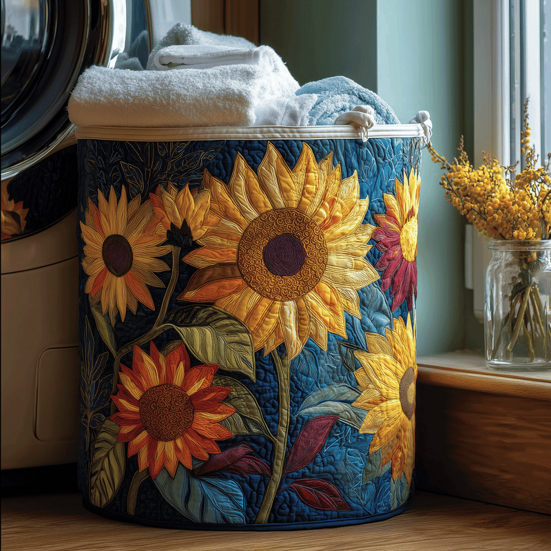 Sonnenschein Blumen Wäschekorb
