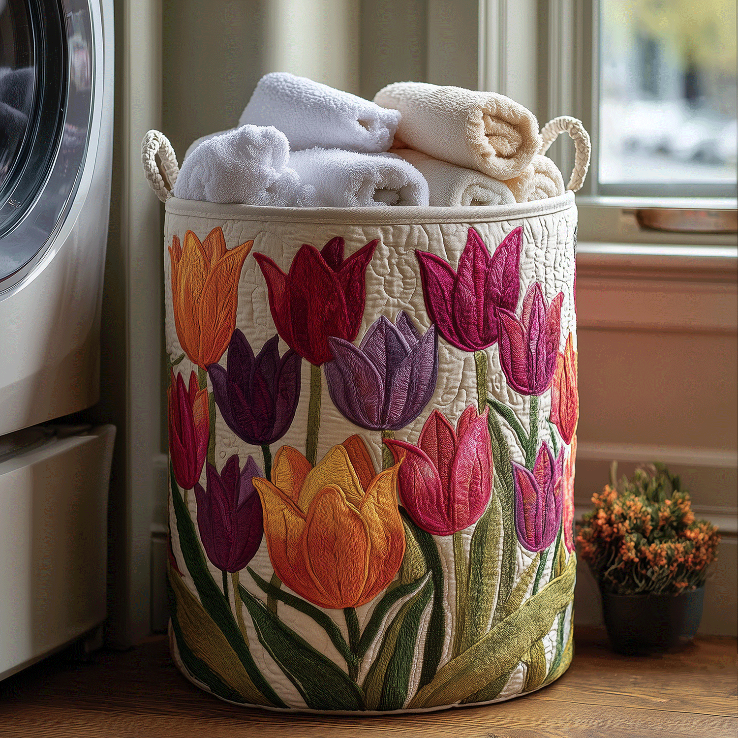 Tulpenfreude Wäschekorb