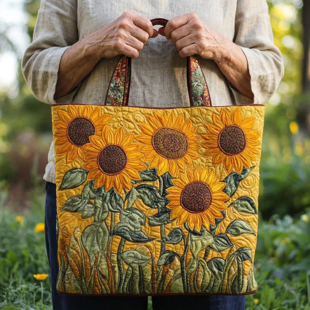 Klassische Stepptasche - Sonnenblumen