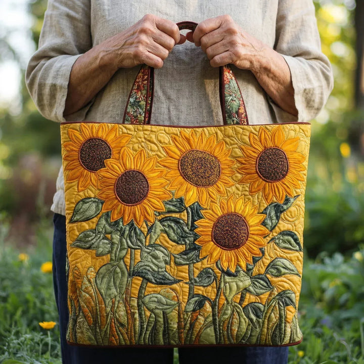 Klassische Stepptasche - Sonnenblumen