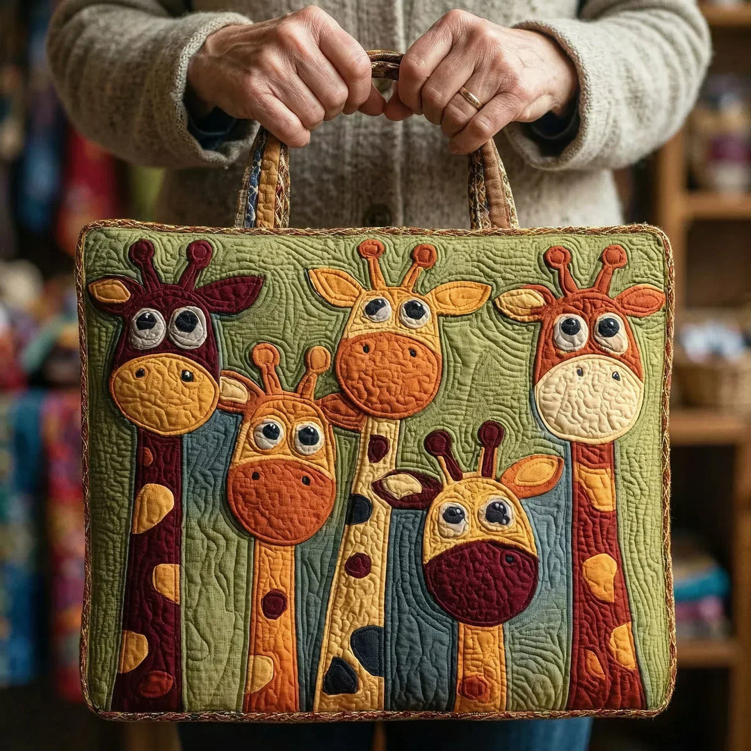 Vintage-Tasche „Fröhliche Giraffen“ — Safari
