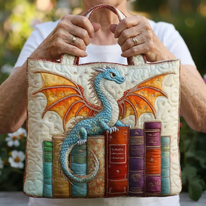 Gepolsterte Tasche - Smaragdgrüner Drachenbuchwächter