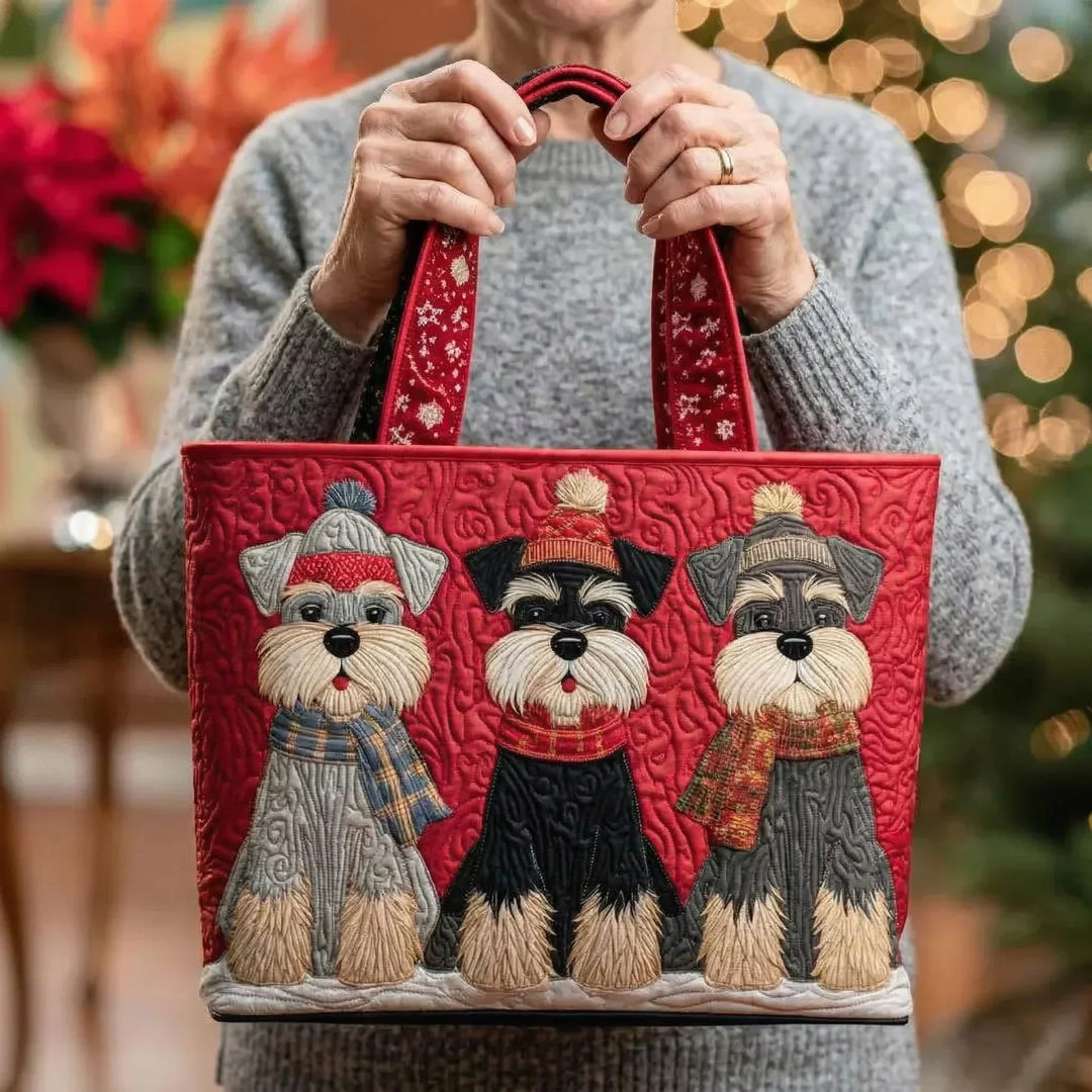 Handgefertigte Tasche - Trio von Schnauzern